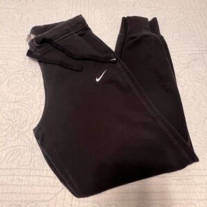 Nike Black Sweatpants with White Logo XS